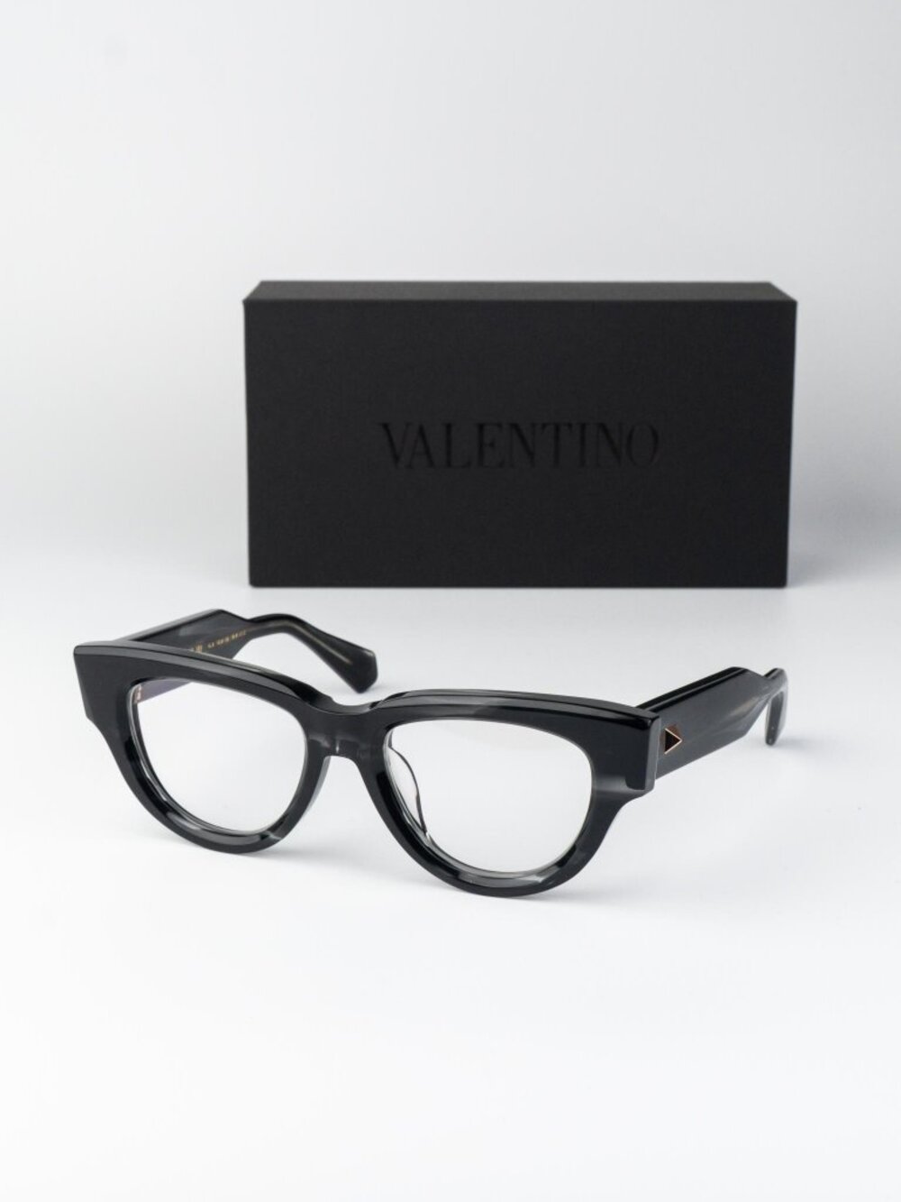 Valentino Women Eyeglasses Black Swirl Cat Eye V-ESSENTIAL - III VLX-125 A